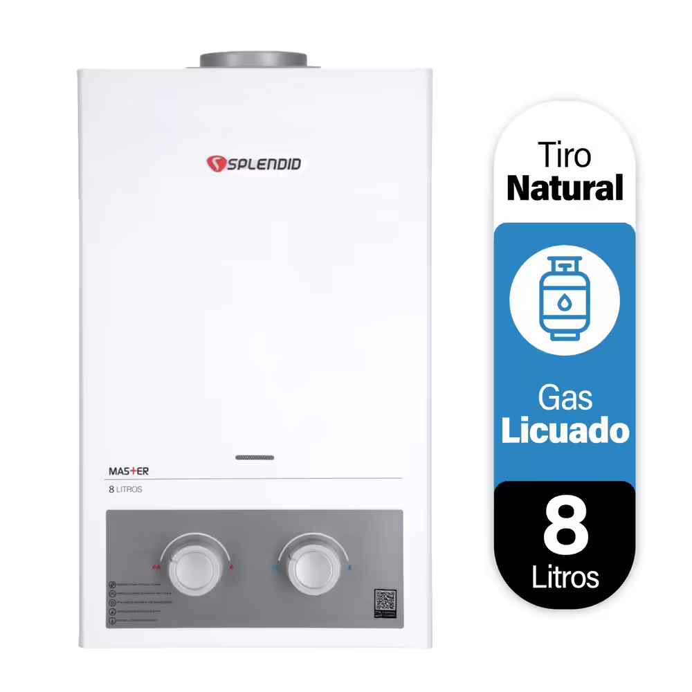 Calefont Tiro Natural Master 8 Litros Gas Licuado